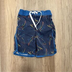 Hanna Andersson Boys Blue Shark Shorts - 2T